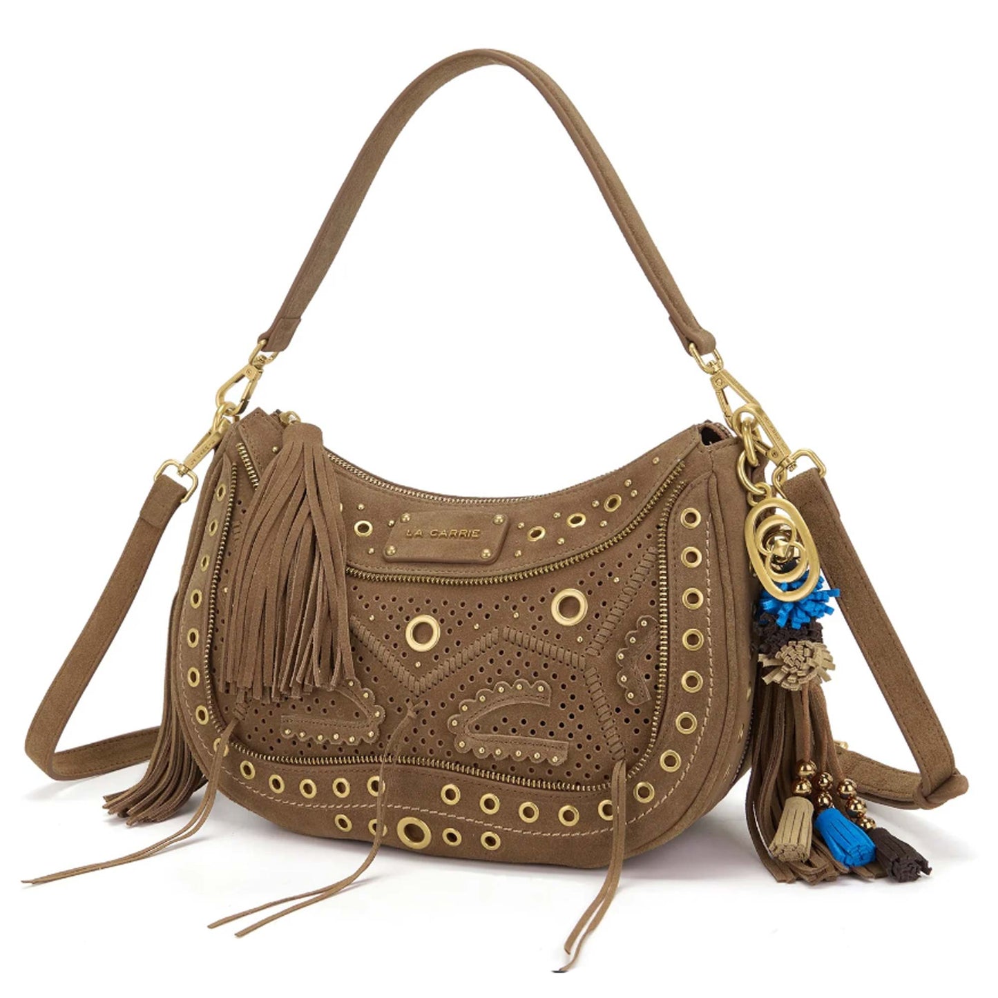 Borsa a spalla La Carrie Jungle 161M-DB-173-SUE Tracolla cuoio
