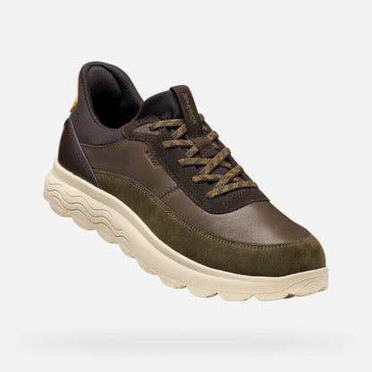 Sneakers GEOX "Spherica Plus" U56MPA militare/marrone