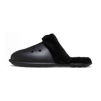 Sabot Classic Fuzz Scuff Crocs nero pelliccia ecologica 212143