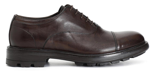Francesina CafèNoir RF2002 scarpe stringate uomo in pelle marrone