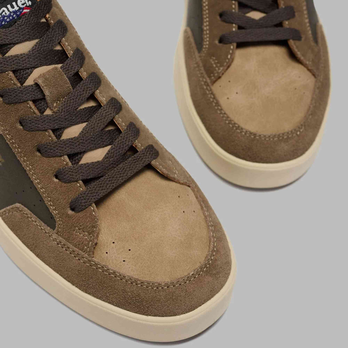Sneaker Blauer KYOTO01 scarpe uomo pelle brown/cognack