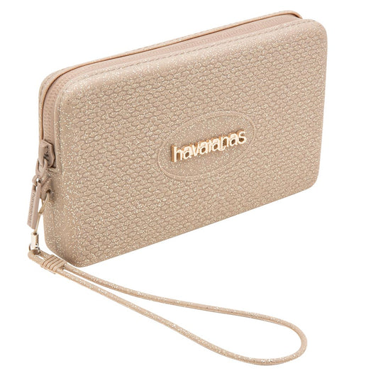 Borsa donna Mini bag plus Havaianas in silicone oro glitter