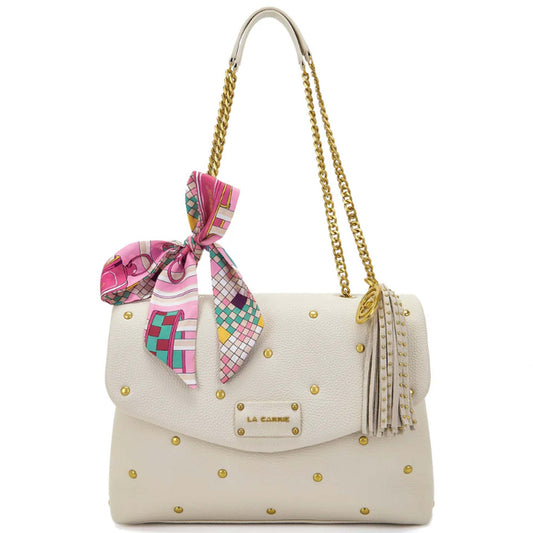 Bowling bag foulard La Carrie 161P-WM-320-TBL avorio