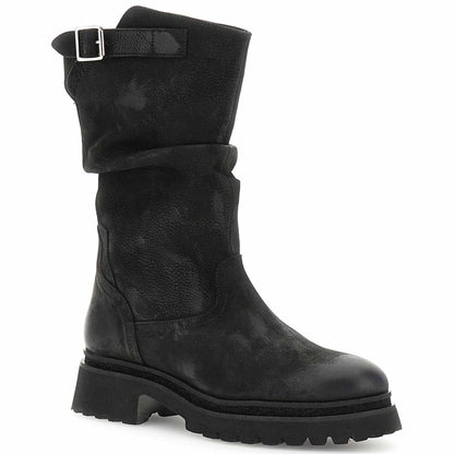 Stivali CafèNoir FD7007 in nubuck nero