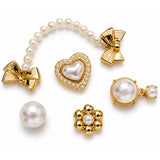 Jibbitz™ Charms per Sabot Unisex dainty pearly gold 5pz
