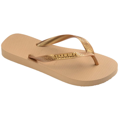 Havaianas Top Logo Metallic Beige/Oro | Sandali Infradito Donna 4127244.0570