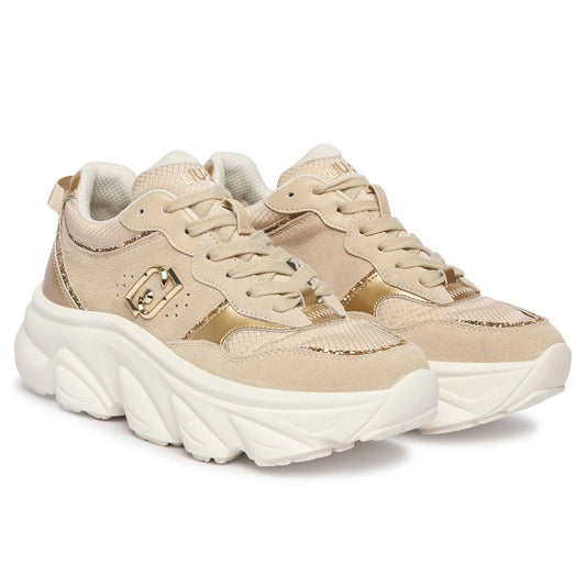 Sneakers LIU JO "Steffy 01" BA6025 beige/oro