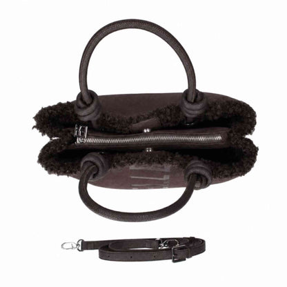 Borsa a mano  REBELLE ASE BIG FURRY Marrone wengè