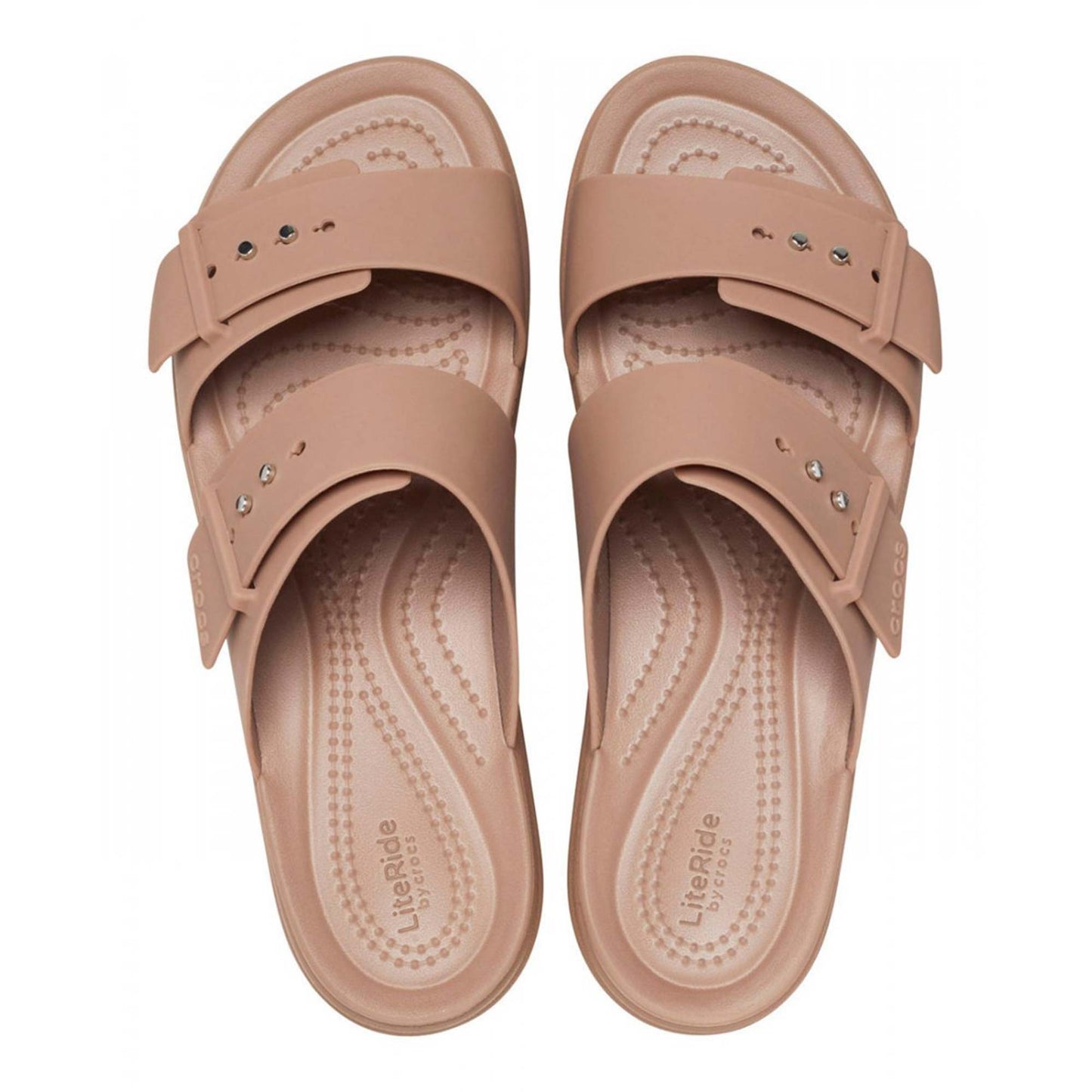 Sandali Crocs Brooklyn Buckle Low Wedge 207431-2HI marrone