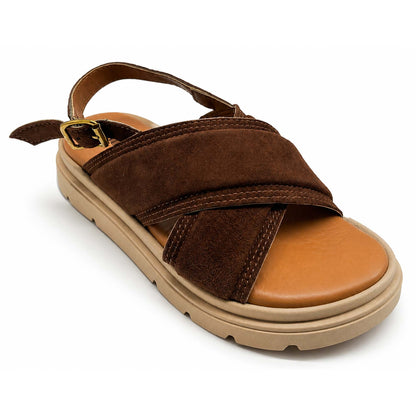 Sandali Ermans K1542 Platform donna marrone