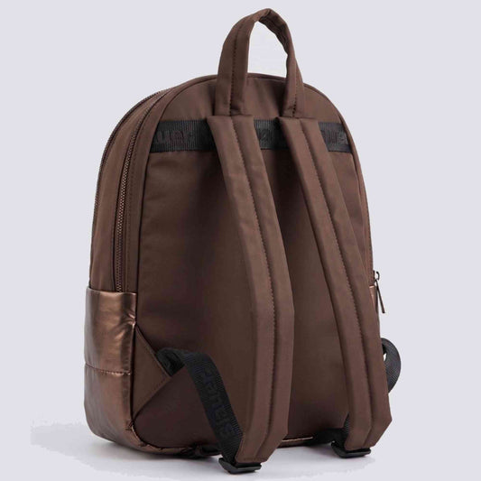 Blauer zaino trapuntato con logo F6WAVE04/PAD marrone