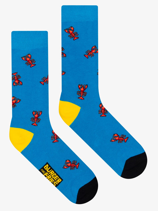 Calze Food Socks BF1008 "Orange Lobster" Socks Bruger and Fries