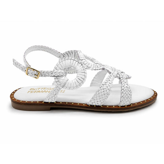 Sandali Bottega Fermana art.S7LI  in pelle bianco