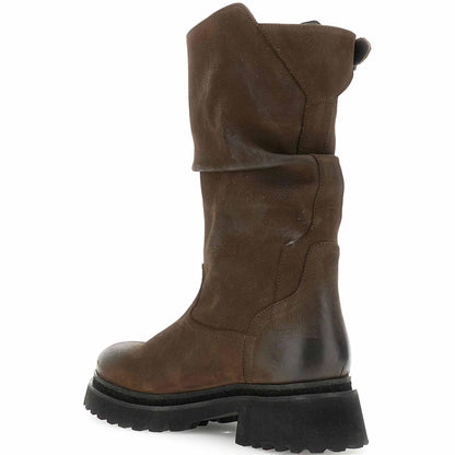 Stivali CafèNoir FD7007 in nubuck  marrone