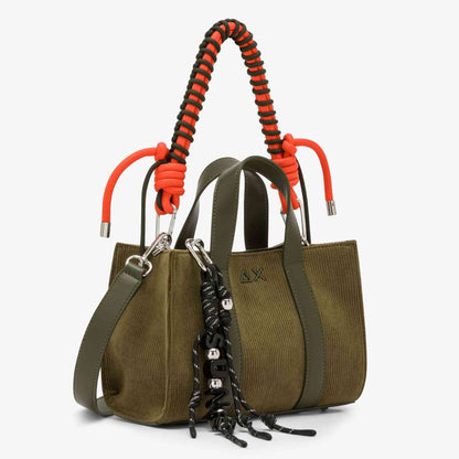 Mini bag velvet corduroy SUN68 Y46221_74 militare scuro