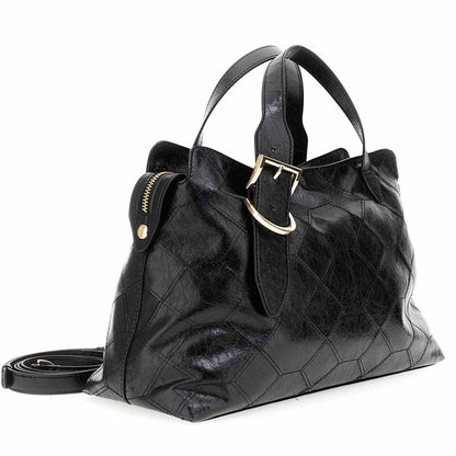 Borsa a mano CafèNoir WB0906 metallizzata nera