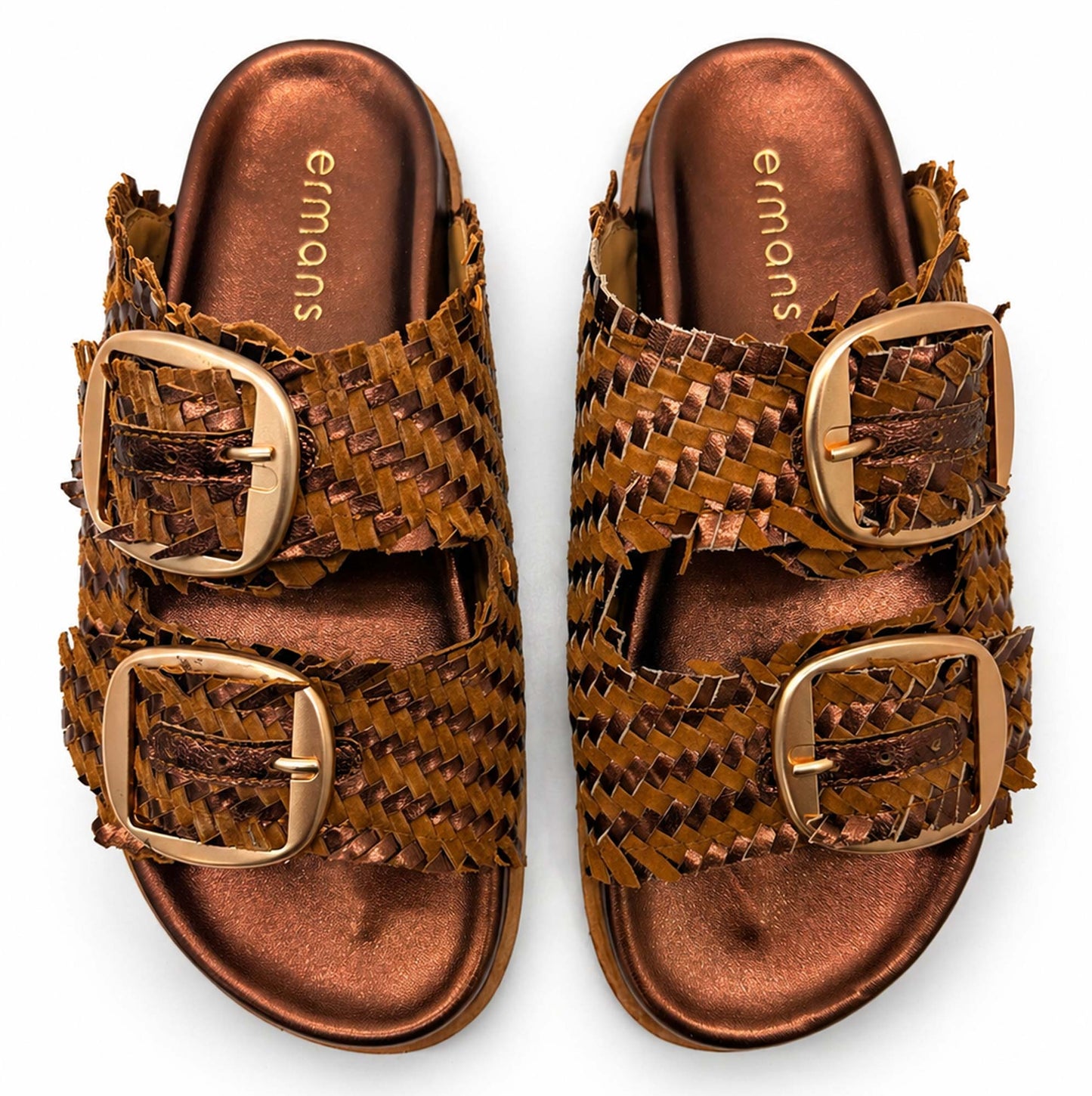 Sandali Ermans 7413 ciabatta donna marrone