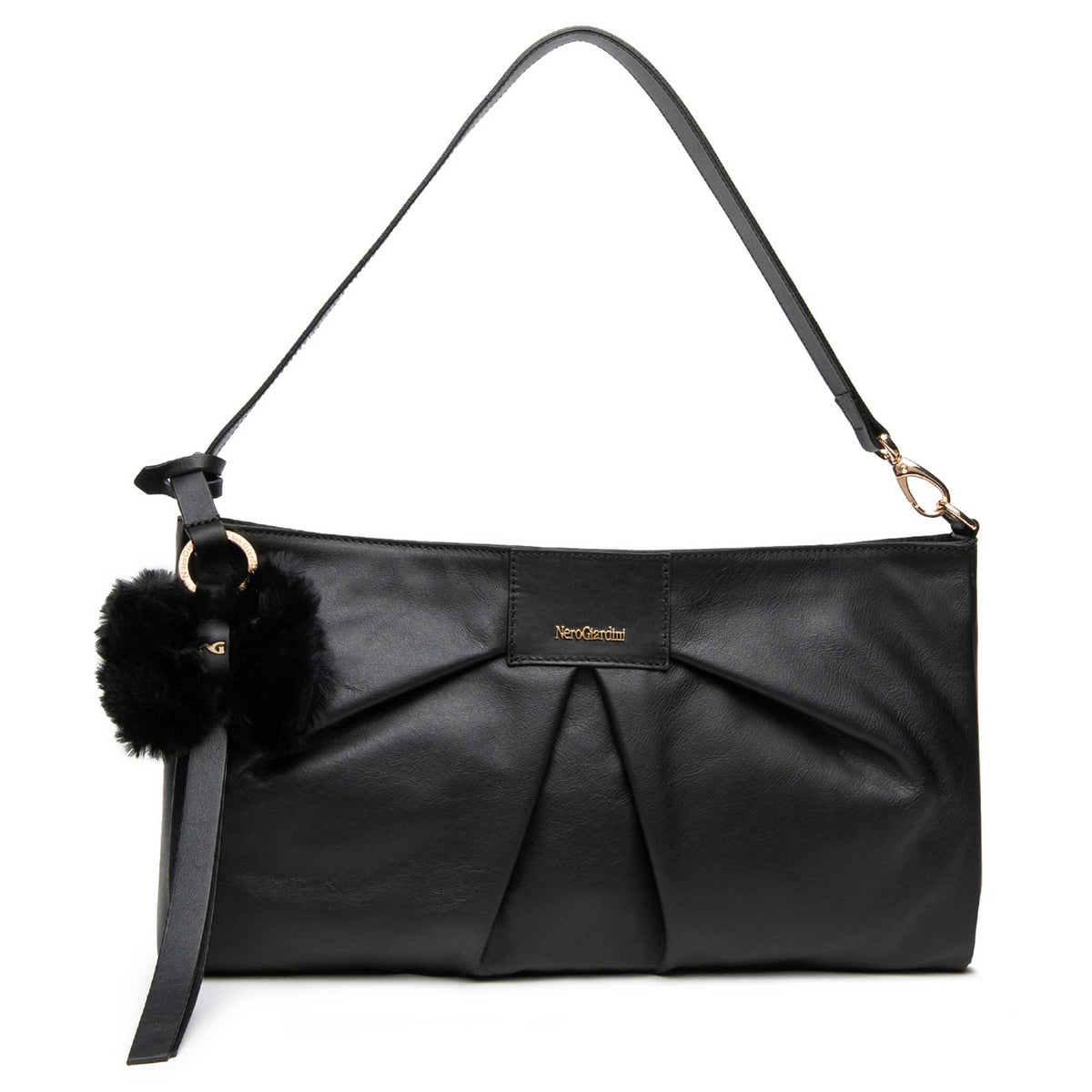 Borsa a spalla in pelle NeroGiardini I644340D-100 donna