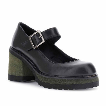 Décollété CafèNoir FE1114  in pelle con fibbia
