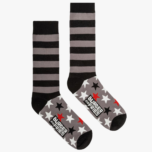 Calze Stripes Fancy Socks BF1204GR  Socks Burger and Fries