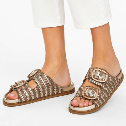 Sandali Ermans art.7413 donna platino