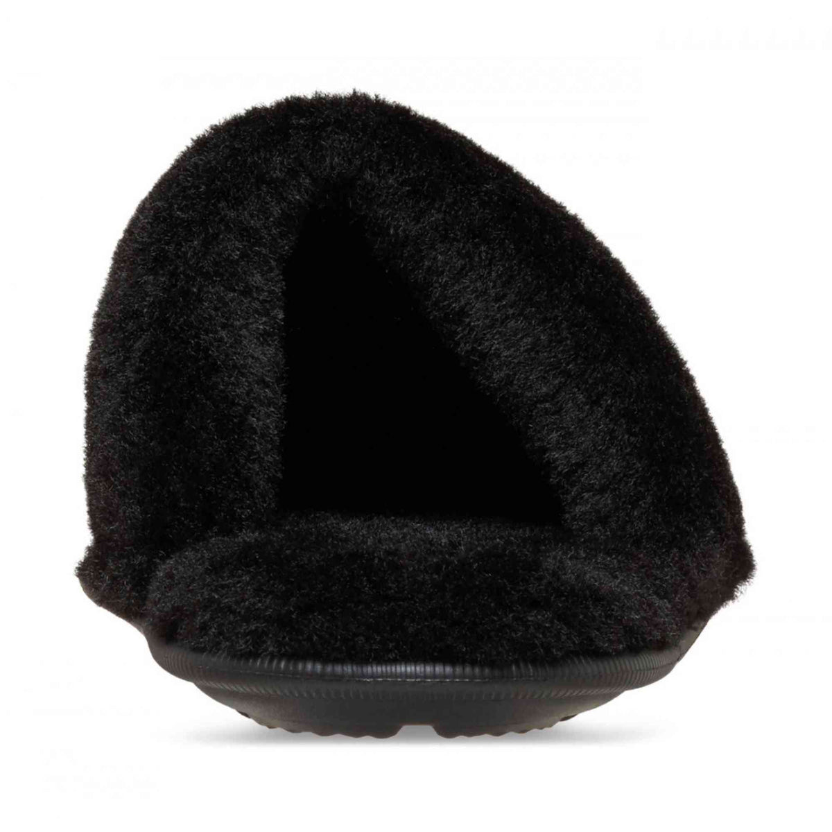 Sabot Classic Fuzz Scuff Crocs nero pelliccia ecologica 212143