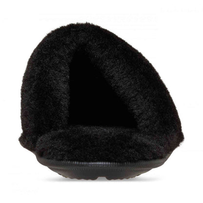 Sabot Classic Fuzz Scuff Crocs nero pelliccia ecologica 212143