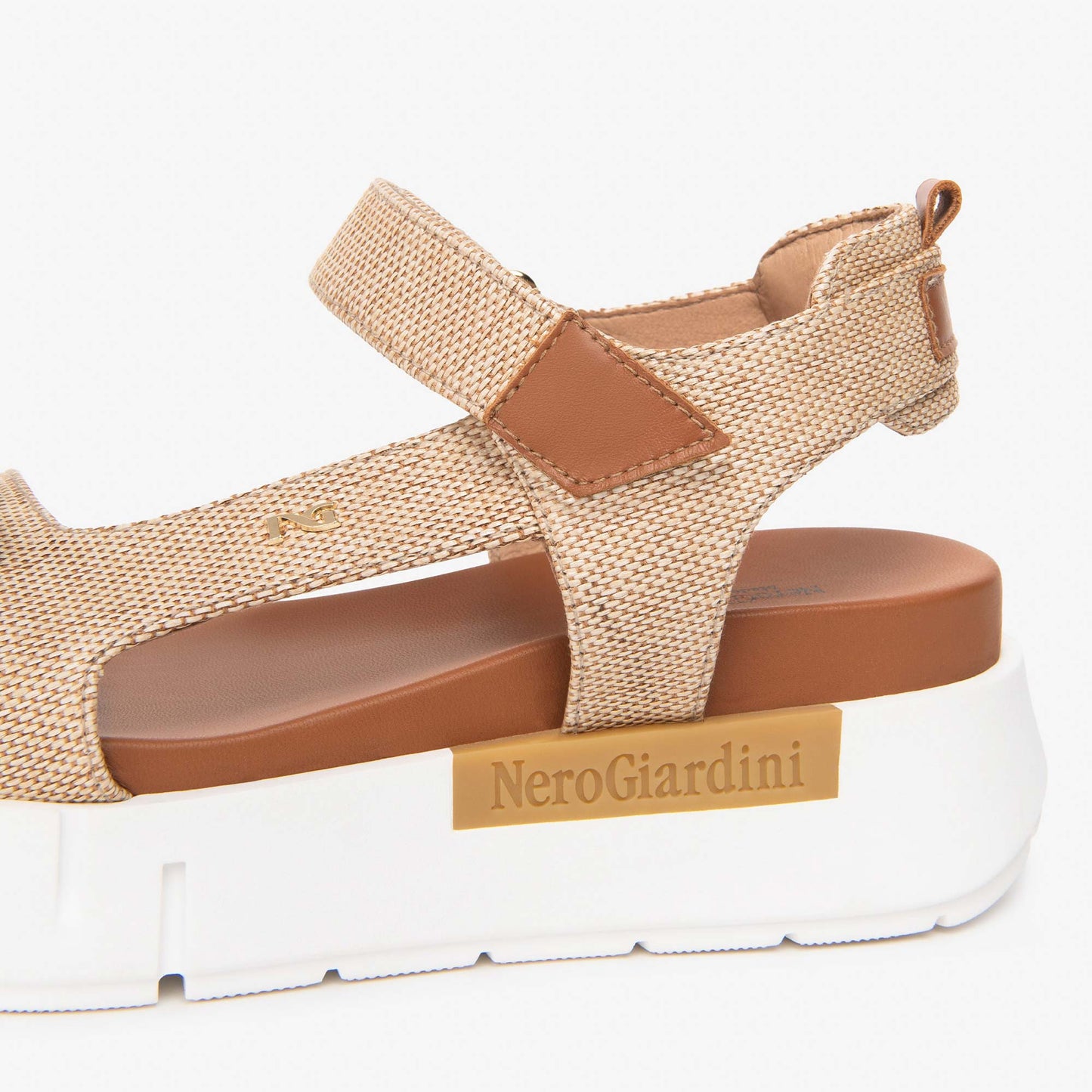 Sandali Platform NeroGiardini Donna Marrone E617061-420 | Pelle, Corda