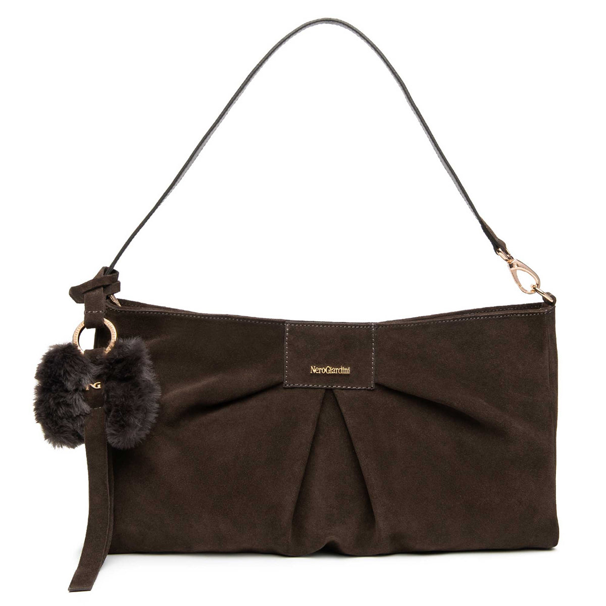 Borsa a spalla in pelle NeroGiardini I644341D-300 donna Marrone