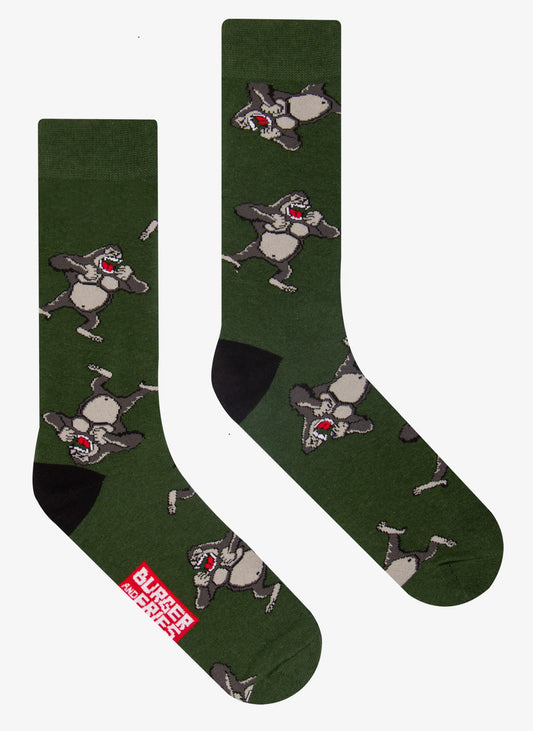 Calze Animal Socks BF1007 "The King" Socks Bruger and Fries
