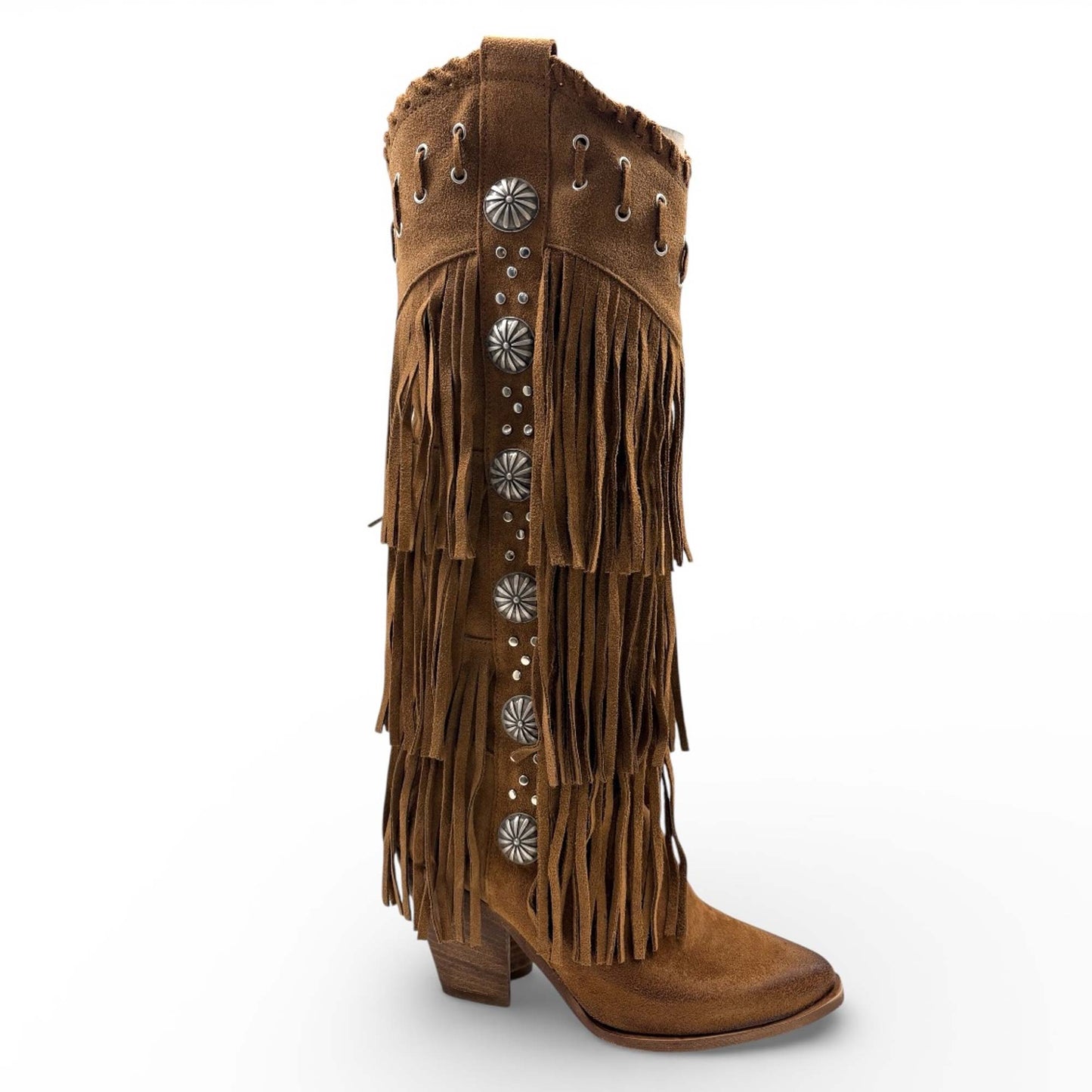 Stivali Divine Follie 49-EL902 texano frange boho | Elegante e Comodo