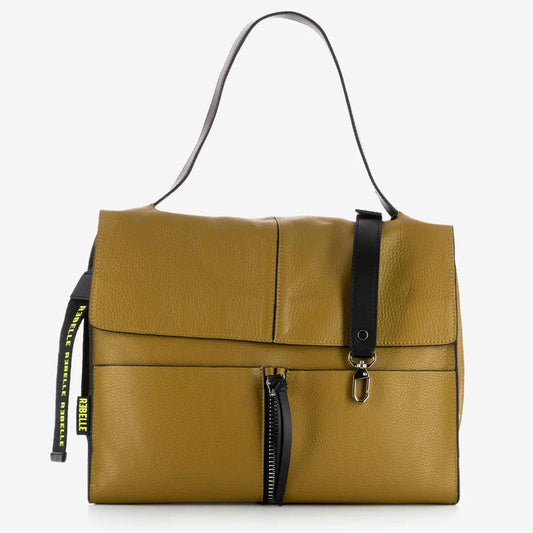 Borsa a cartella  REBELLE CLIO SATCHEL L senape