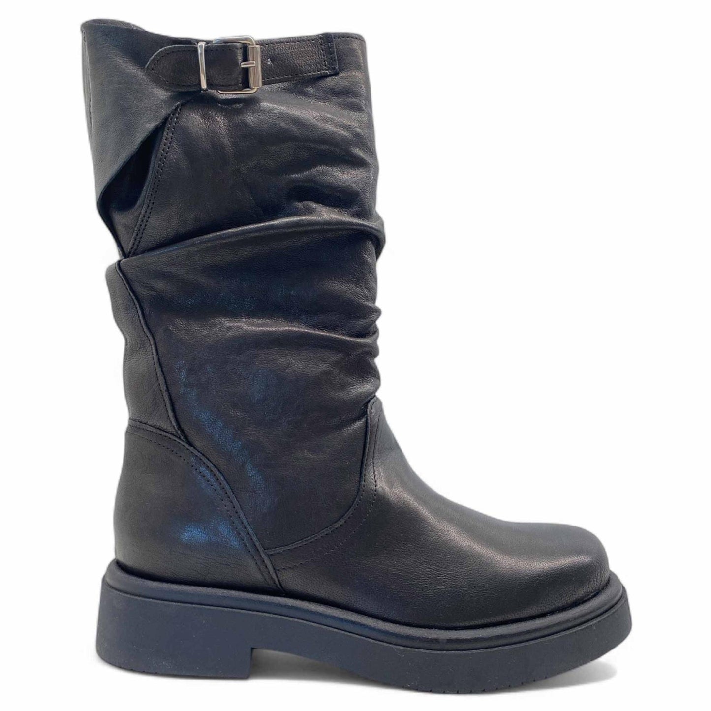 Stivali Divine Follie DF118 biker in pelle