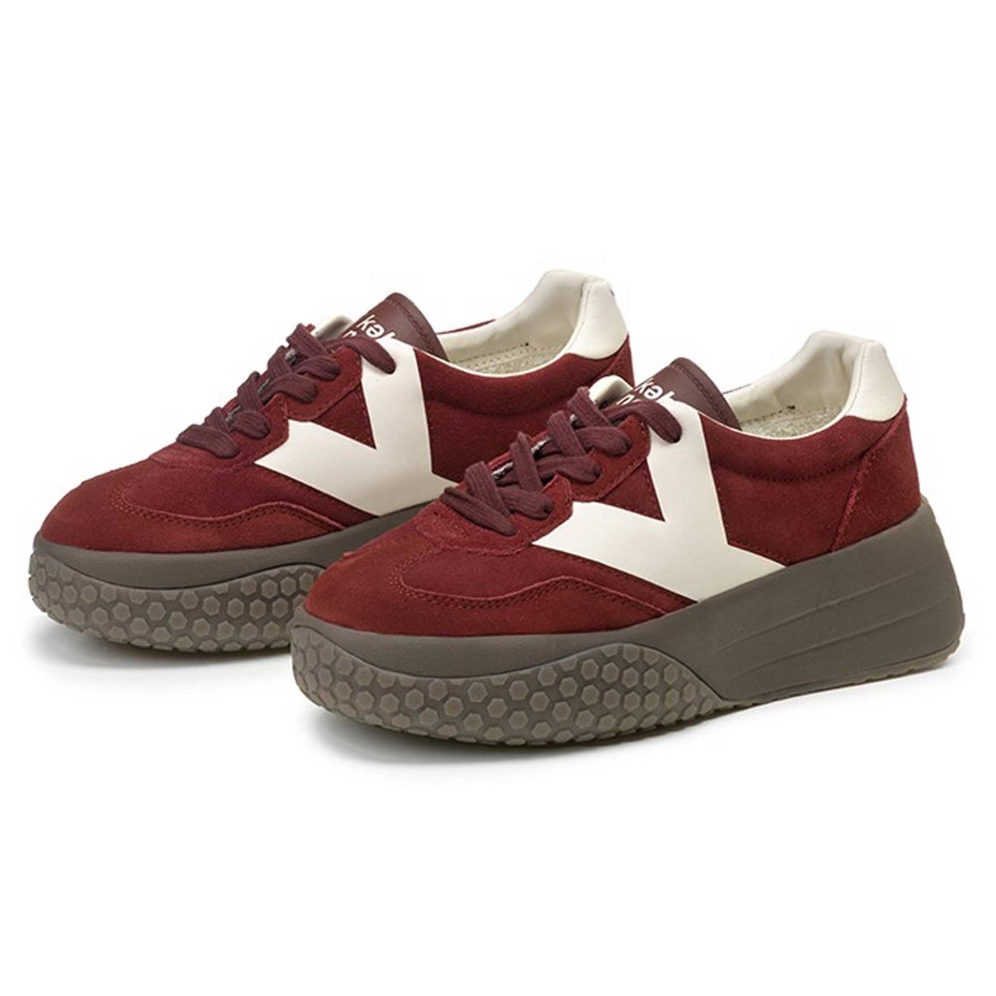 Sneakers Keh-Noo 9767 scarpe Rosso Bordeaux