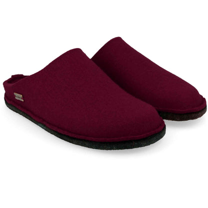 Pantofole HAFLINGER Soft 31101009 bordeaux in feltro di lana - dettaglio 3