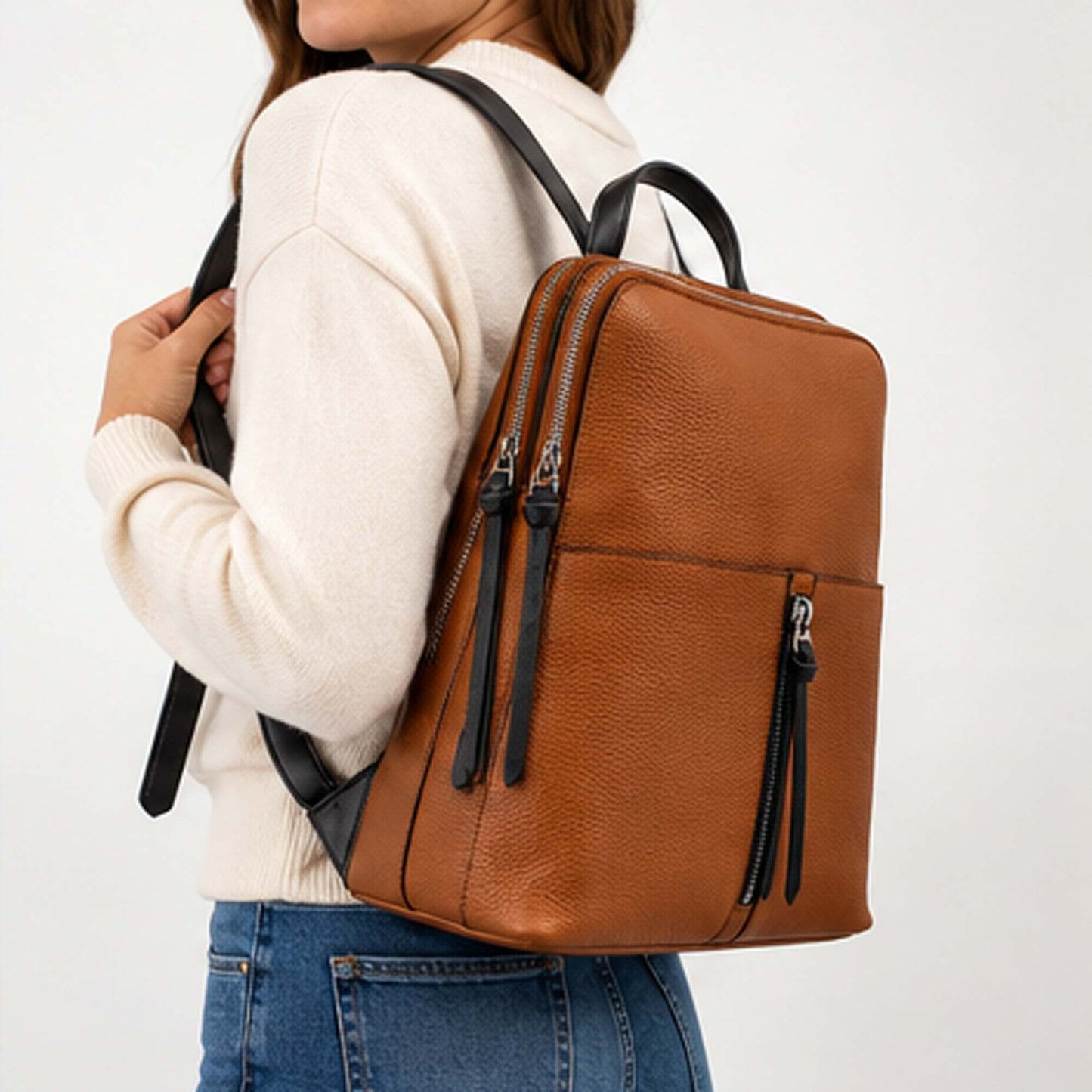 Zaino REBELLE DIANA BACKPACK  pelle marrone