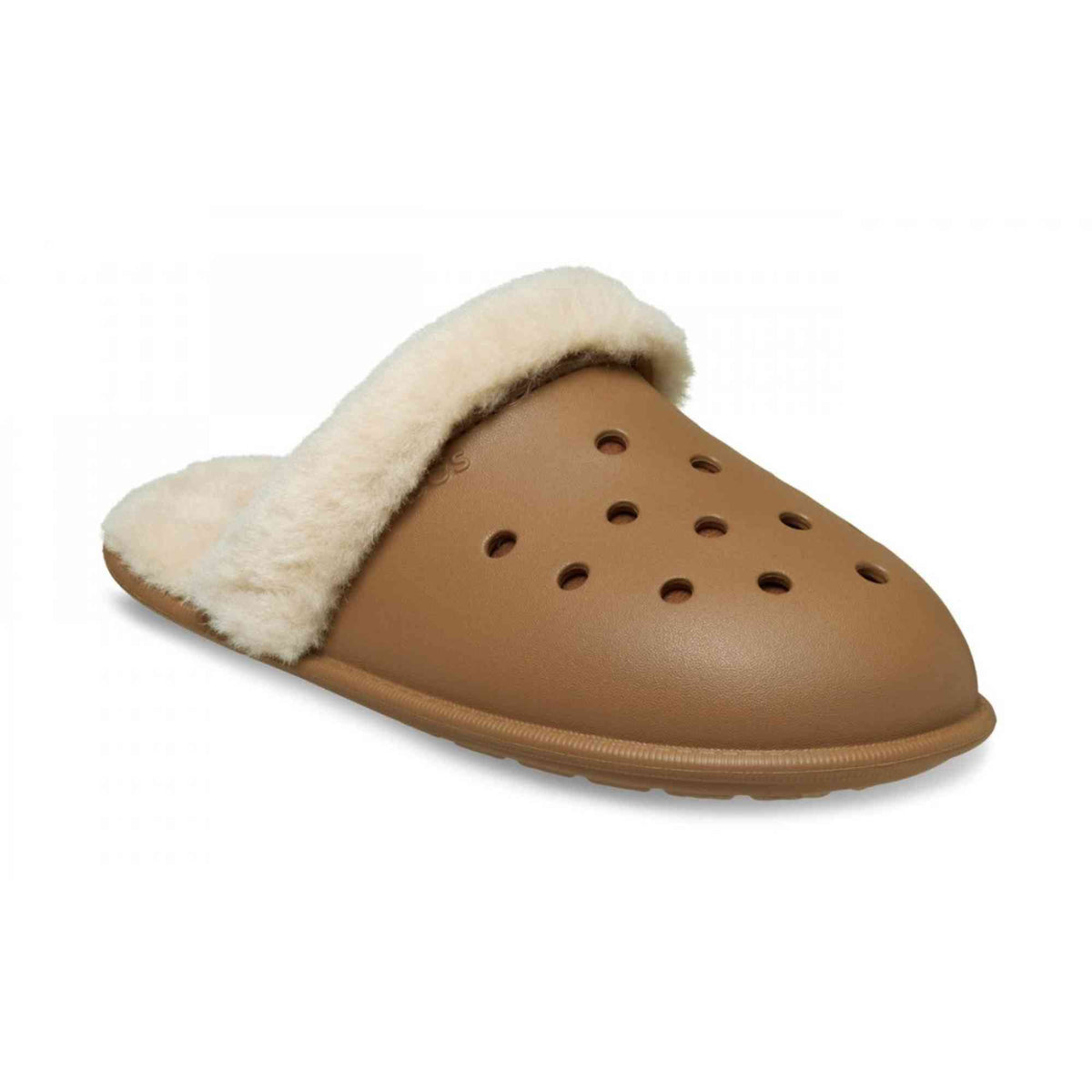 Sabot Classic Fuzz Scuff Crocs nero pelliccia ecologica 212143