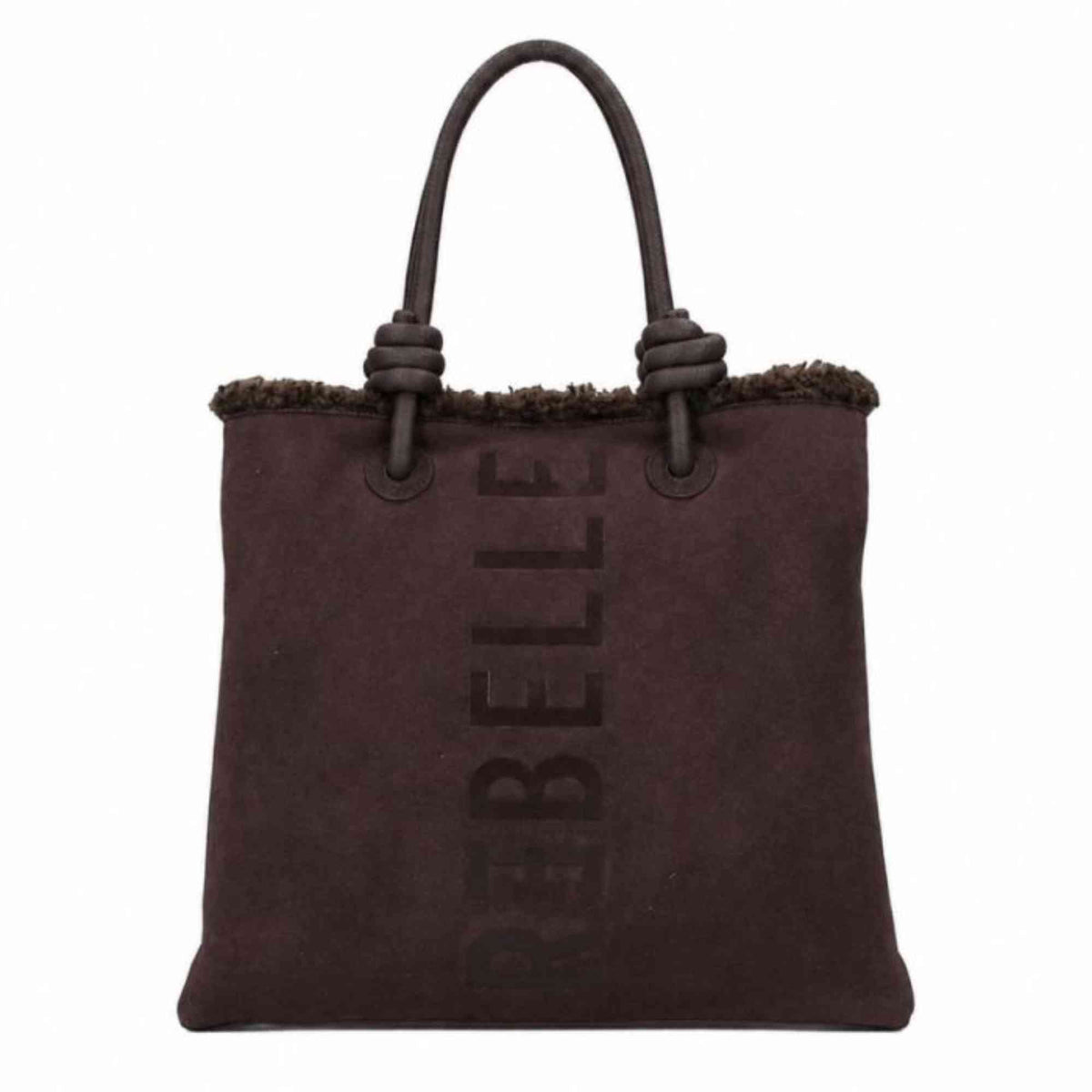 Borsa a mano  REBELLE ASE BIG FURRY Marrone wengè