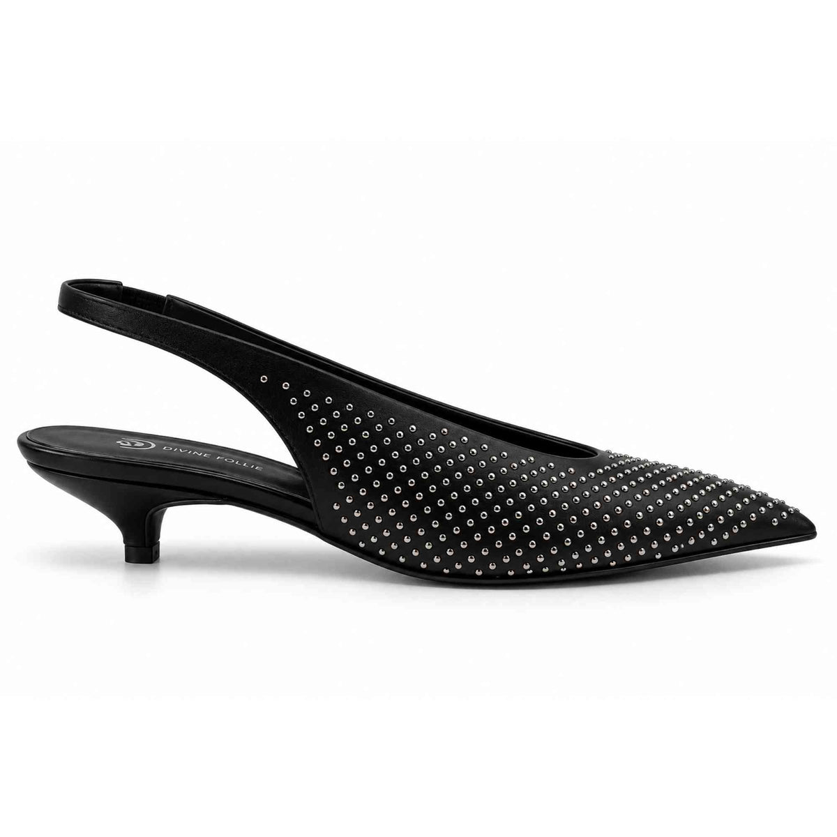 Slingback borchiato Divine Follie 7375 Decolte nero