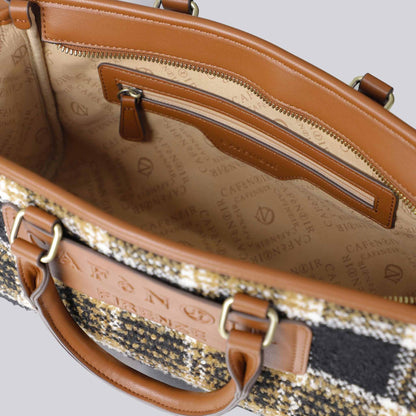 Minibag CafèNoir NQ0926 in tessuto tartan