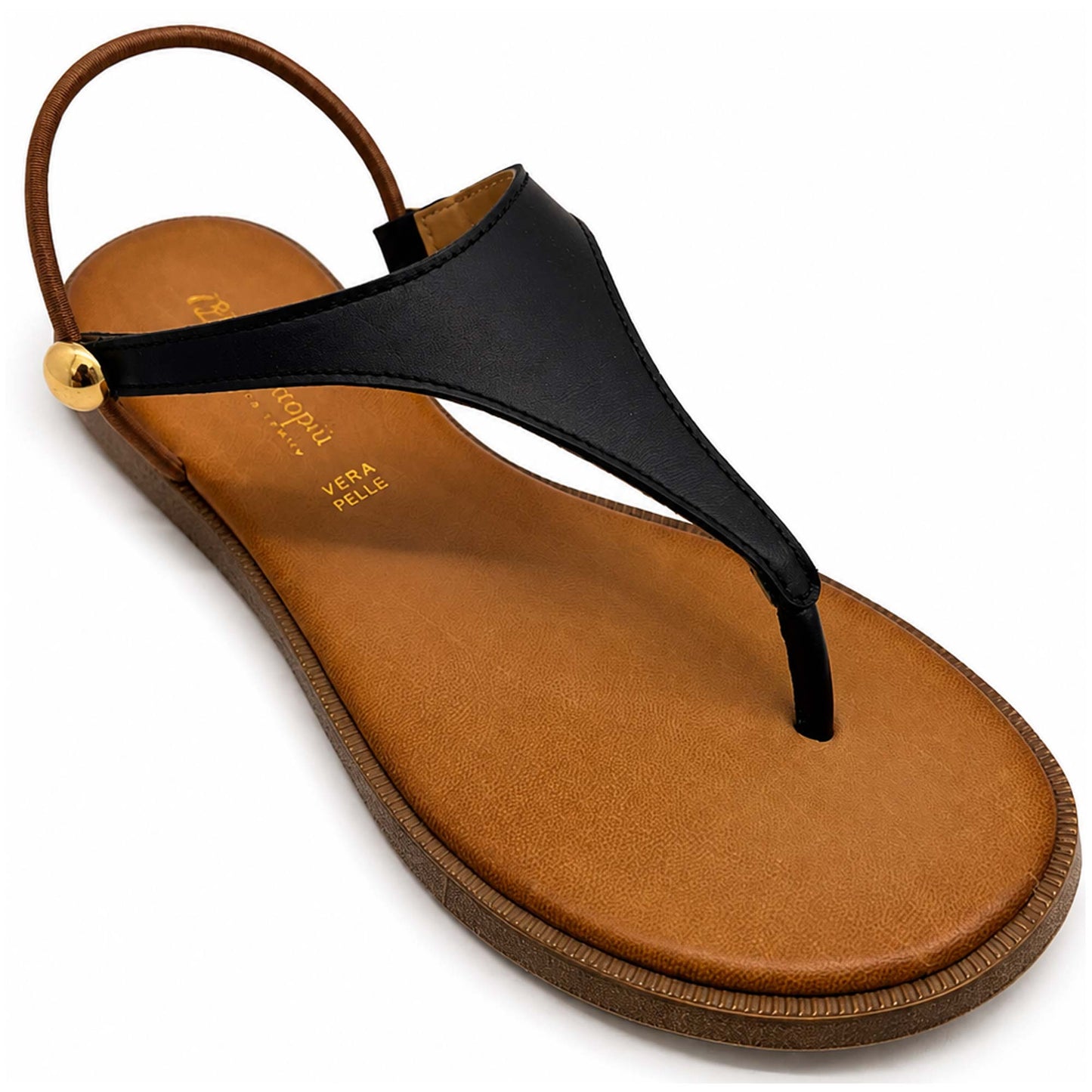 Sandali 18+ Infradito 9055 in pelle nera