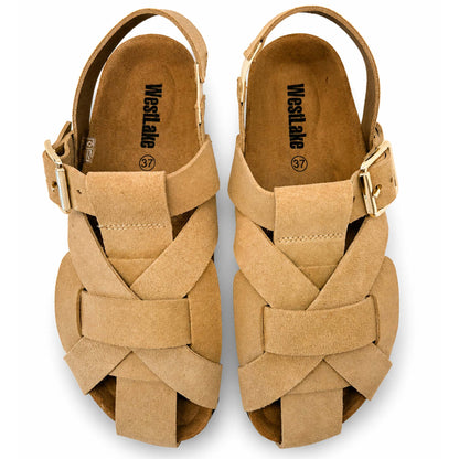 Sandali Westlake 15207 Donna in camoscio beige