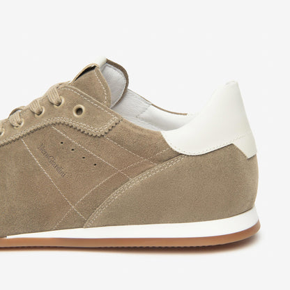 Sneakers NeroGiardini Uomo E601120-501 in Camoscio Beige | Comode Made in Italy