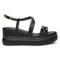 Sandali Zeppa NeroGiardini E615953-100 | Tacco 7 cm Comodo