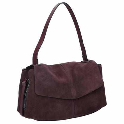 Borsa a spalla  REBELLE HYLA in camoscio bordeaux