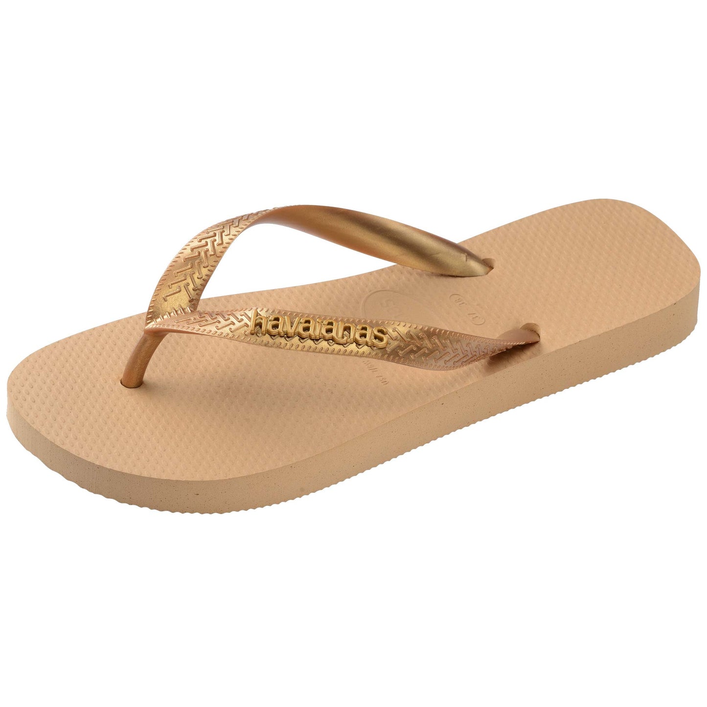 Havaianas Top Logo Metallic Beige/Oro | Sandali Infradito Donna 4127244.0570