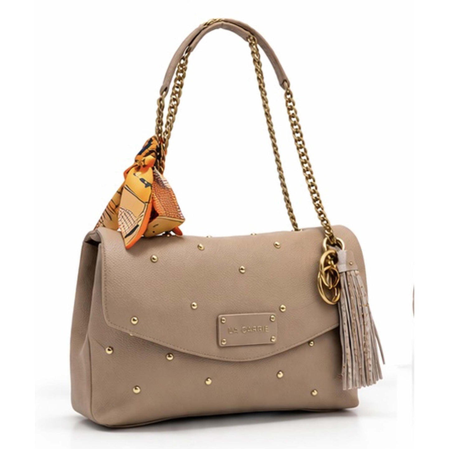 Bowling bag foulard La Carrie 161P-WM-320-TBL Borsa beige