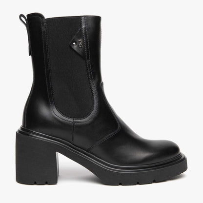 Stivaletti NeroGiardini Chelsea I618080D-100 Donna in Pelle Nera