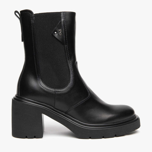 Stivaletti NeroGiardini Chelsea I618080D-100 Donna in Pelle Nera