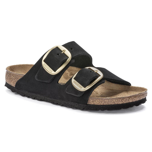 Sandali Arizona Big Buckle Birkenstock in nubuck nero 1023290